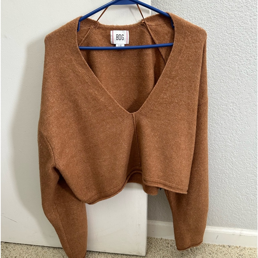 BDG Urban Outfitters cropped rust sweater